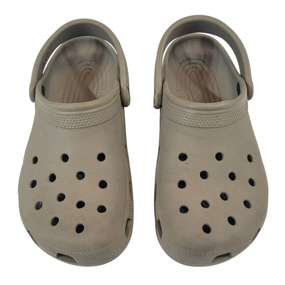 Croc Classic Clog, Adult W8 / M6, Neutral Mushroom Brown Color, GUC - Picture 1 of 9